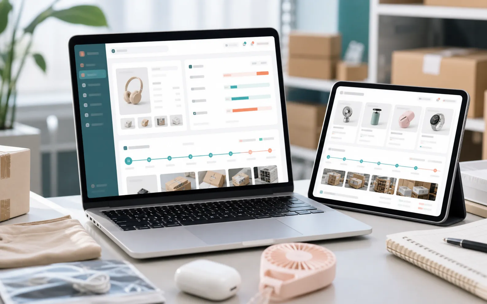 Quote dashboard with product cost and logistics breakdown